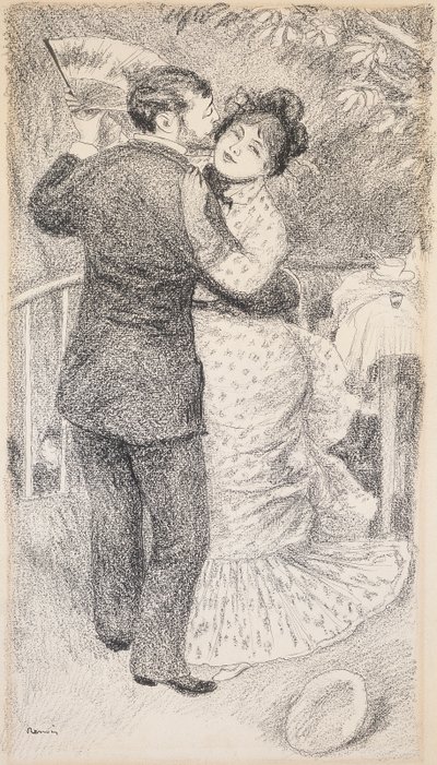 田舎のダンス、1883 作： Pierre Auguste Renoir