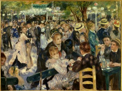 ル・ムーラン・ド・ラ・ギャレットで踊る 作： Pierre Auguste Renoir
