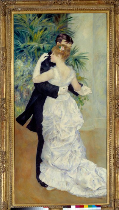ダンスには街がある。ピエール・オーギュスト・ルノワール（1841-1919）が描いた、スザンヌ・ヴァラドンとポール・ロートを表す絵画 作： Pierre Auguste Renoir