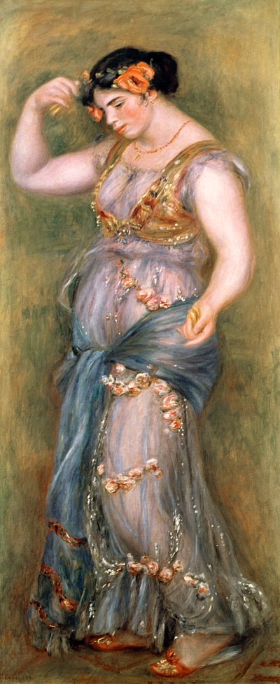 カスタネットと踊る少女、1909 作： Pierre Auguste Renoir