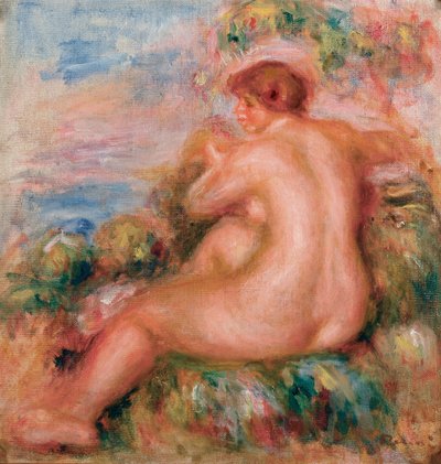 風景の中の女性のヌード、1915 作： Pierre Auguste Renoir