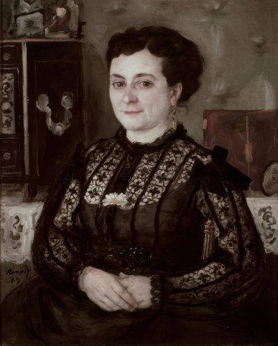シャンティイコサージュを持つ女性 作： Pierre Auguste Renoir