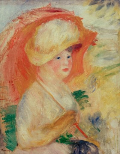 傘を持つ女性 作： Pierre Auguste Renoir