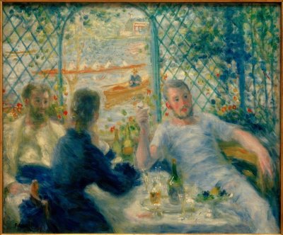 フォーネーズレストランでの朝食（オーズメンの朝食） 作： Pierre Auguste Renoir