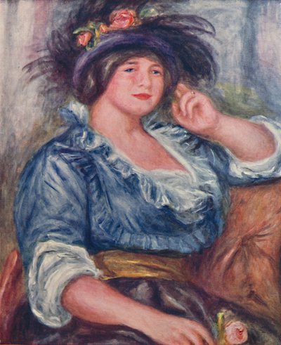 薔薇を持つ少女、1913年、1923年 作： Pierre Auguste Renoir