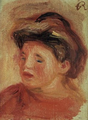 若い女の子の頭 作： Pierre Auguste Renoir