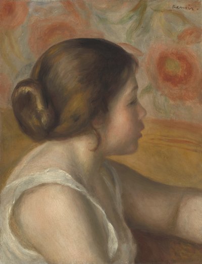 少女の頭、1890年頃 作： Pierre Auguste Renoir