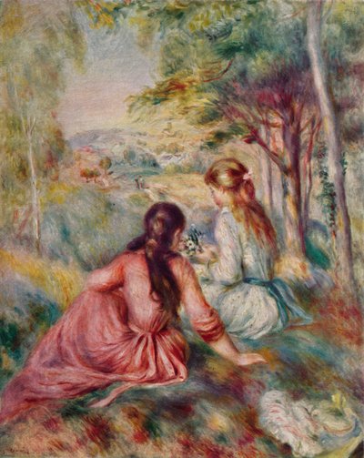 牧草地、c1888 作： Pierre Auguste Renoir