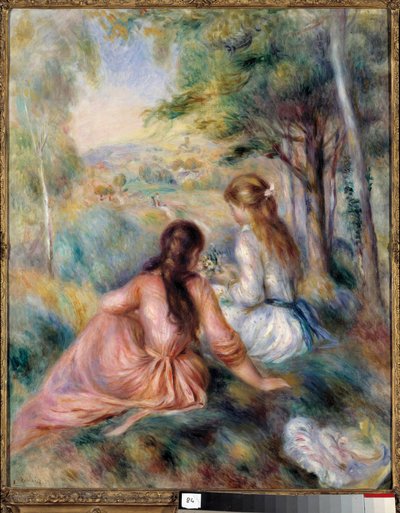 ピエール・オーギュスト・ルノワール（1841-1919）のプレ画で 1890年 日0,81x0,65 m ニューヨーク、メトロポリタン美術館 作： Pierre Auguste Renoir