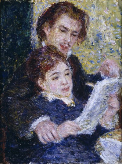 スタジオで：GeorgesRiviereとMargueriteLegrand 作： Pierre Auguste Renoir