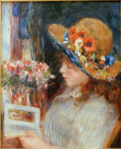 若い女の子の読書 作： Pierre Auguste Renoir