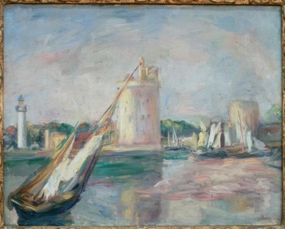 ラロシェル港の入り口 作： Pierre Auguste Renoir