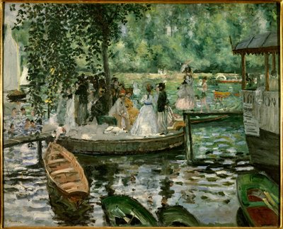 La grenouillere ピエール・オーギュスト・ルノワール（1841-1919）の絵画 1869年 ストックホルム、国立美術館 作： Pierre Auguste Renoir