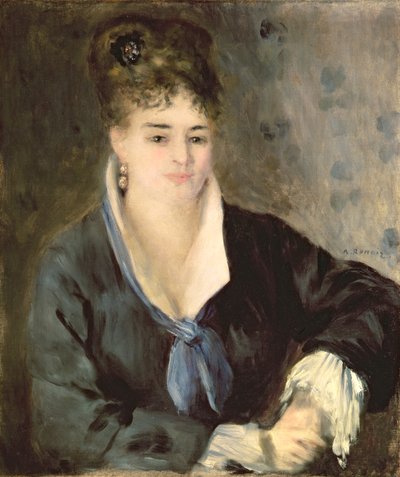黒の女性、1876年頃（キャンバスに油彩） 作： Pierre Auguste Renoir