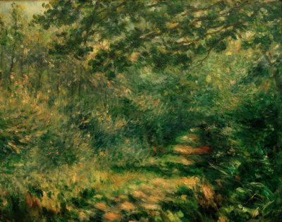 樹木が茂った路地 作： Pierre Auguste Renoir