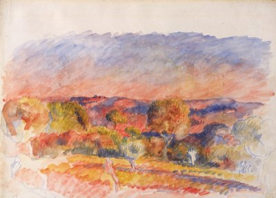 風景、1889年。 作： Pierre Auguste Renoir