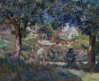 La Roche Guyonの風景、1887年頃（キャンバスに油彩） 作： Pierre Auguste Renoir