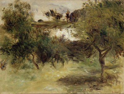 木のある風景 作： Pierre Auguste Renoir