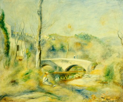 橋のある風景 作： Pierre Auguste Renoir