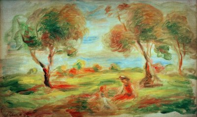 カニュッスルメールの風景、人と 作： Pierre Auguste Renoir