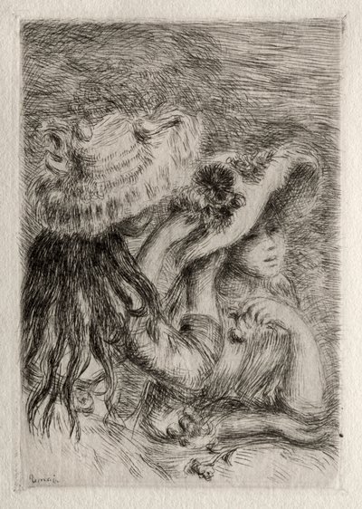 ピン留めされた帽子 作： Pierre Auguste Renoir