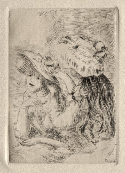 ピン留めされた帽子。 作： Pierre Auguste Renoir