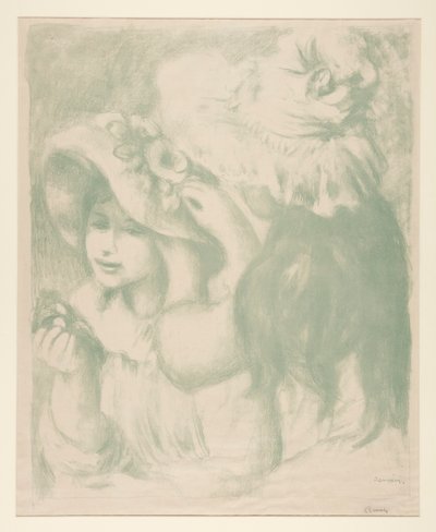 ル・シャポー?ピングル? (ピン留めされた帽子) 作： Pierre Auguste Renoir