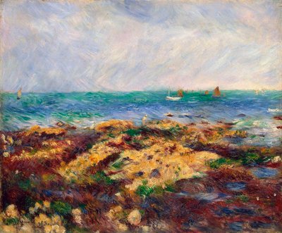 Yport、1883年の干潮。 作： Pierre Auguste Renoir