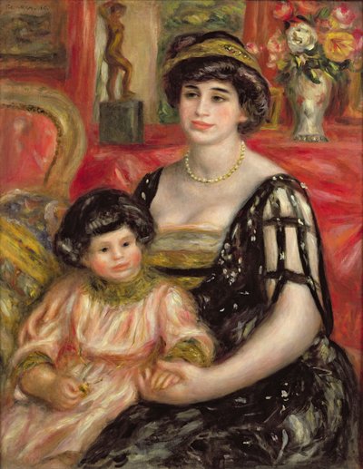 マダムジョセベルンハイム-ジューンと彼女の息子ヘンリー、1910 作： Pierre Auguste Renoir