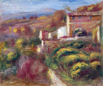 郵便局の家（Cagnes sur mer） - ピエール・オーギュスト・ルノワール（1841-1919）の絵画 - 油彩・キャンバス 作： Pierre Auguste Renoir