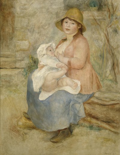 マタニティ、別名「おっぱいの子 作： Pierre-Auguste Renoir