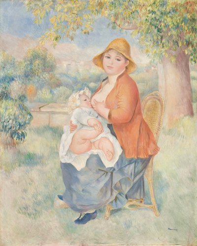 マタニティまたは授乳する女性（ルノワール夫人とその息子） 作： Pierre-Auguste Renoir