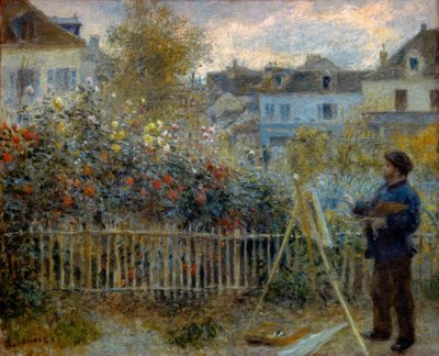 アルジャントゥイユの彼の庭でモネの絵 作： Pierre Auguste Renoir