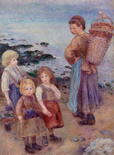 ベルネヴァルのムール貝漁師 作： Pierre Auguste Renoir