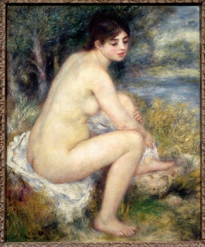 風景の中の裸の女性 作： Pierre Auguste Renoir