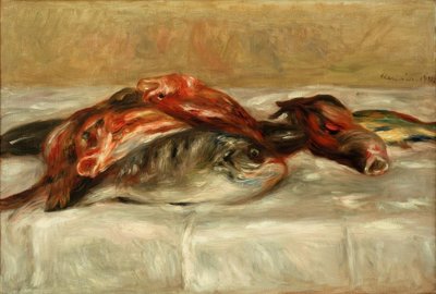 魚のある静物 作： Pierre Auguste Renoir