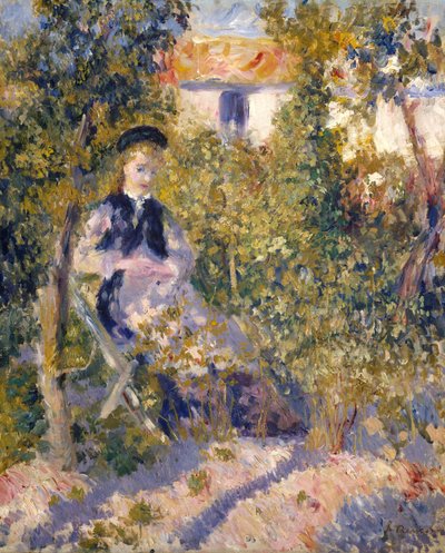 庭のニーニ 作： Pierre Auguste Renoir