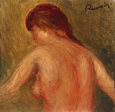 ヌードの女性の胴体、後ろから 作： Pierre Auguste Renoir