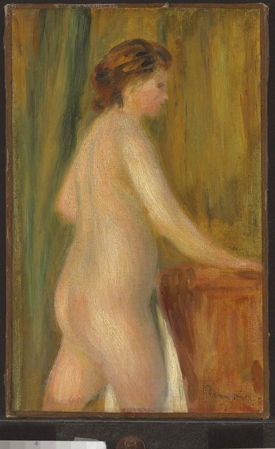 バスタオル付きヌード、1900年頃 作： Pierre Auguste Renoir