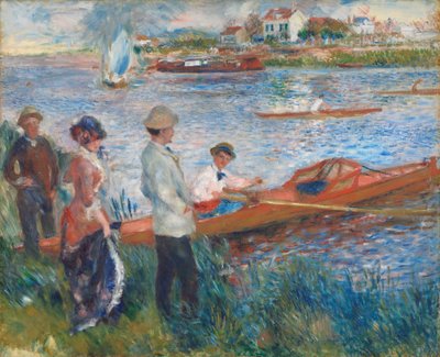 シャトーの漕ぎ手、1879 年。 作： Pierre Auguste Renoir
