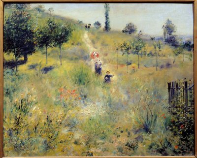 高いハーブの中にそびえる道 絵画 ピエール・オーギュスト・ルノワール（1841-1919） 1875年 日0,6x0,74 m パリ、オルセー美術館 作： Pierre Auguste Renoir