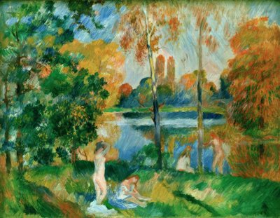 入浴者のいる風景 作： Pierre Auguste Renoir