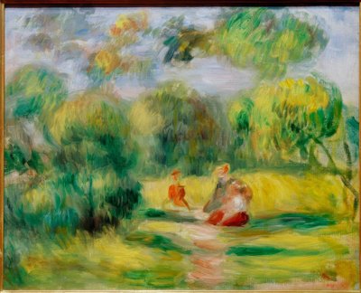 風景の中のキャラクター 作： Pierre Auguste Renoir