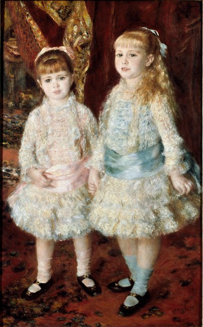 ピンクと青（アントワープのカーエン家の女性たち）。絵画：ピエール・オーギュスト・ルノワール（Pierre-Auguste 作： Pierre Auguste Renoir