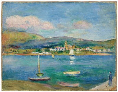 漁港、アンダイエからのフォンタラビーの眺め、1895 作： Pierre Auguste Renoir