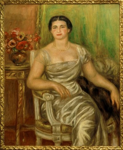 詩人アリス・ヴァリエール＝メルツバッハの肖像 作： Pierre Auguste Renoir