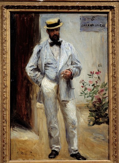 フランスの建築家、シャルル・ル・クール（1830-1906）の足元の肖像。ピエール・オーギュスト・ルノワール（1841-1919）の絵画 作： Pierre Auguste Renoir