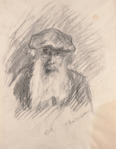 カミーユ・ピサロの肖像、1893-94年頃 作： Pierre Auguste Renoir