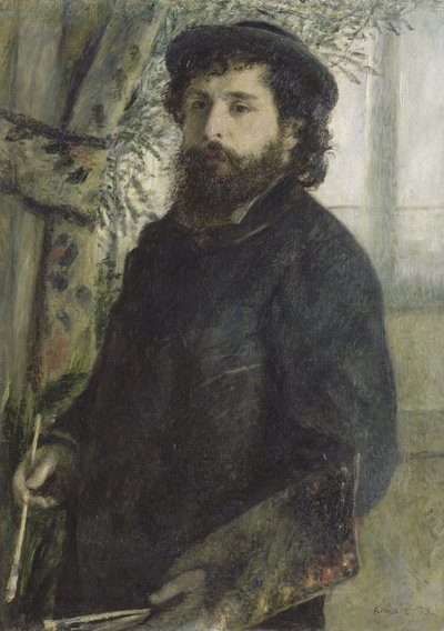 クロード・モネの肖像、1875 作： Pierre Auguste Renoir