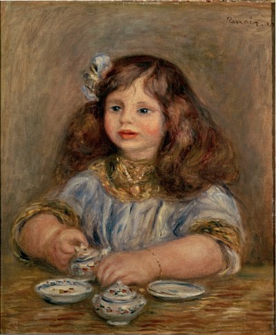 Genevieve Bernheim de Villers（1907-1936）の肖像、将来のジャン・デ・ラ・シャペル伯爵夫人 作： Pierre Auguste Renoir